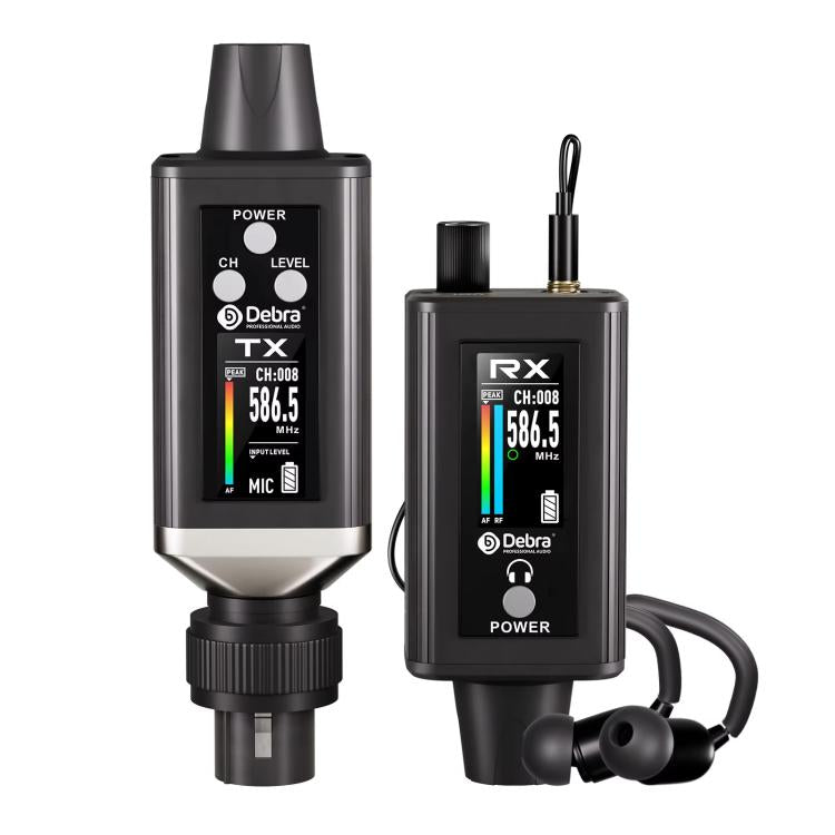 DEBRA EMX-1 XLR Adapter Portable Wireless Monitor System Transmitter & Receiver, TX & RX