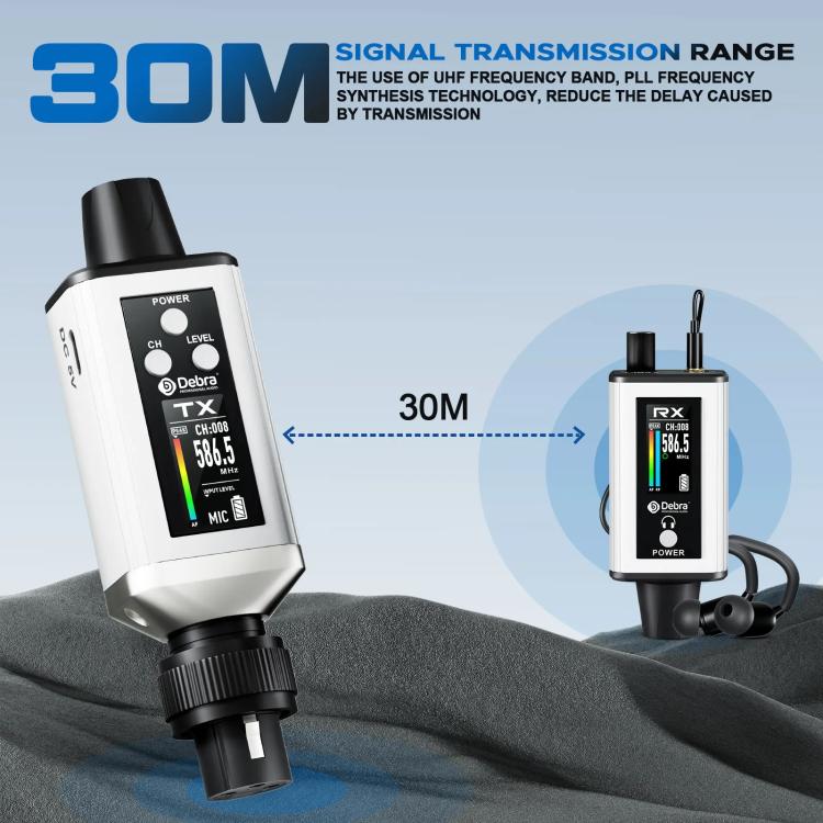 DEBRA EMX-1 Portable Wireless Monitor System Receiver + Earphones, RX & Earphones