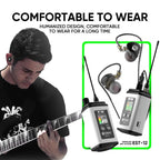 DEBRA EST-12 Portable Stereo Wireless Monitor System Transmitter & Receiver, EST-12