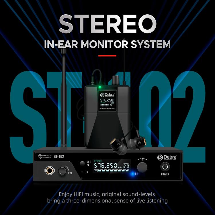 DEBRA ST-102 Professional Stage Wireless Audio Return Monitoring System with One Receivers, ST-102