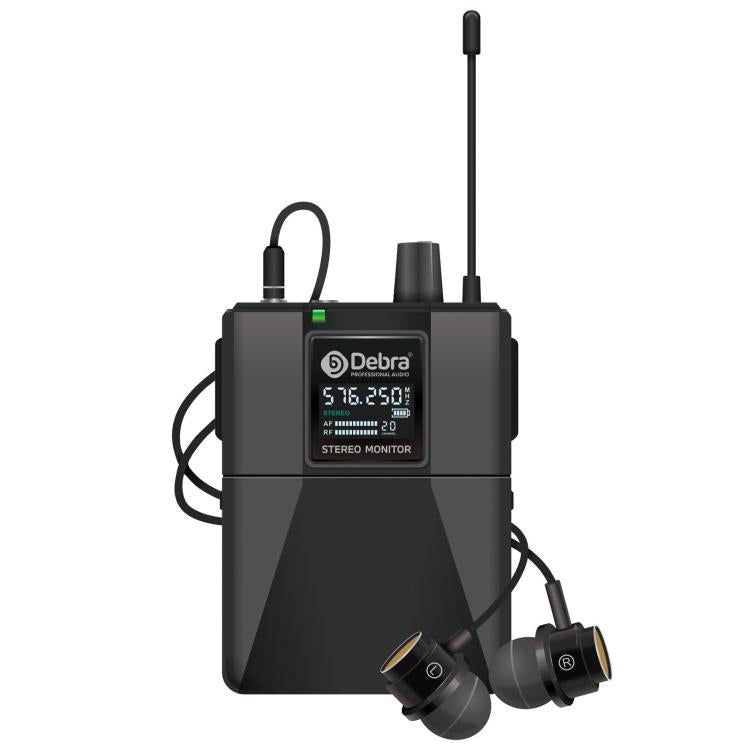 DEBRA ST-102 Wireless Audio Monitor System Receiver + Earphones, RX + Earphones