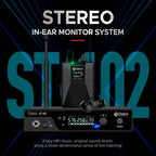 DEBRA ST-102 Wireless Audio Monitor System Receiver + Earphones, RX + Earphones