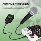 DEBRA V4 4-Channels Audio Mixer with Reverb Sound Card for Live Streaming, V4