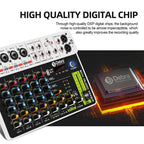 DEBRA V8 8-Channels Audio Mixer Live Recording Reverb, V8, 8V4