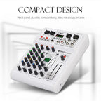 DEBRA PRMX-6 4-Channels Audio Mixer DSP Reverb for Live Recording, PRMX-6