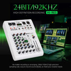 DEBRA PRMX-6 4-Channels Audio Mixer DSP Reverb for Live Recording, PRMX-6