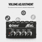 DEBRA M094 4-Channels Audio Mixer Musical Instrument Live Streaming Reverb, US Plug, EU Plug, AU Plug, UK Plug