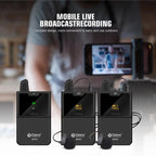 DEBRA DV-01 Wireless Lavalier Microphone TX & RX Outdoor Interview Live Broadcast, DV-01
