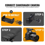 DEBRA DV-02 Wireless Lavalier Microphone TX & 2RX Outdoor Interview Live Broadcast, DV-02