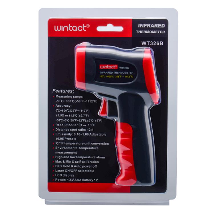 Wintact WT326B Portable Infrared Thermometer, Measuring Range: -50 to 600 Degrees Celsius, WT326B