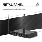 DEBRA AU-400 UHF Wireless Microphone System 4-in-1 for Performance Conference KTV, 4 Handheld Mic, 2 Handheld +2 Bodypack, 4 Bodypack Mic