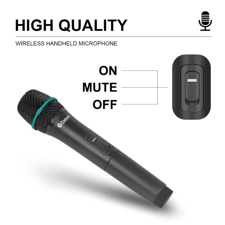 DEBRA AU-400 UHF Wireless Microphone System 4-in-1 for Performance Conference KTV, 4 Handheld Mic, 2 Handheld +2 Bodypack, 4 Bodypack Mic