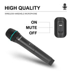 DEBRA AU-400 UHF Wireless Microphone System 4-in-1 for Performance Conference KTV, 4 Handheld Mic, 2 Handheld +2 Bodypack, 4 Bodypack Mic