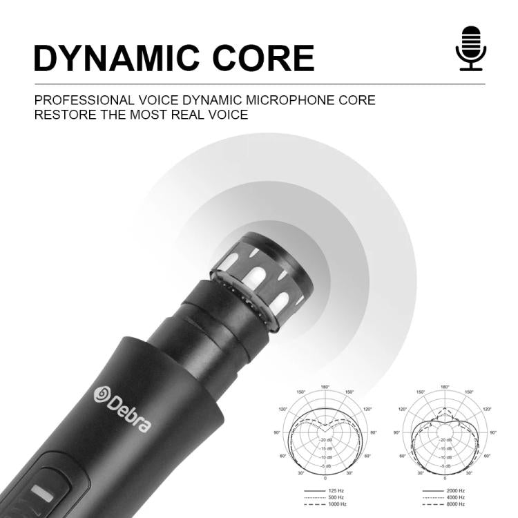 DEBRA AU-400 UHF Wireless Microphone System 4-in-1 for Performance Conference KTV, 4 Handheld Mic, 2 Handheld +2 Bodypack, 4 Bodypack Mic