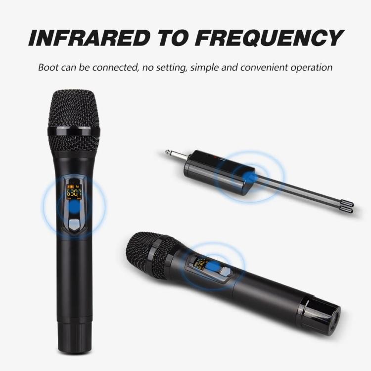 DEBRA A-25 UHF Wireless Rechargeable Microphone System for Stage KTV, One Mic, Two Mic