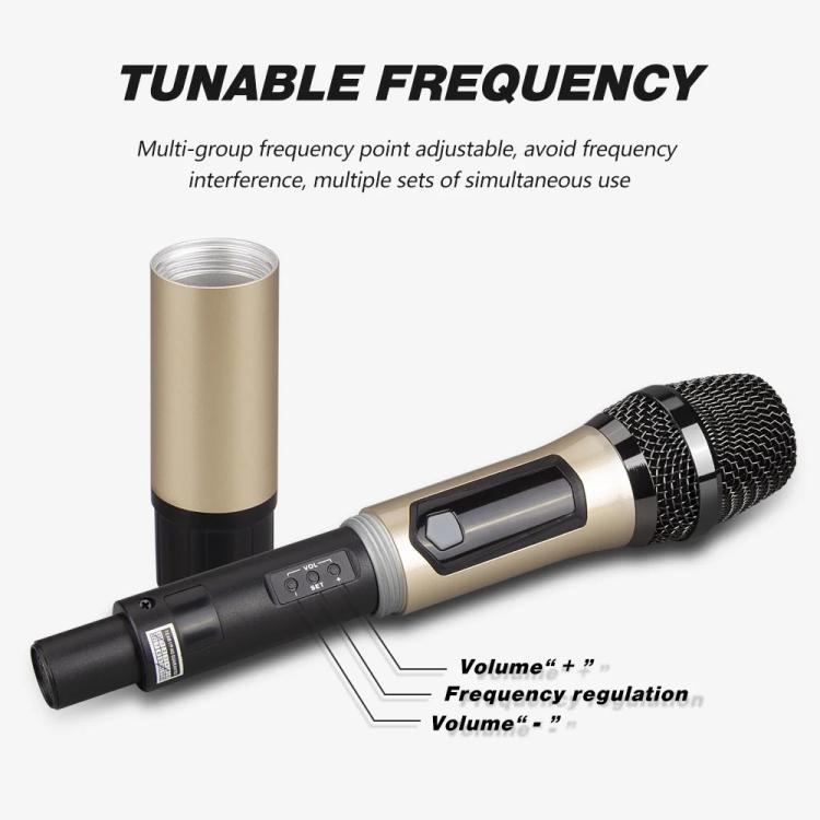 DEBRA A-25 UHF Wireless Rechargeable Microphone System for Stage KTV, One Mic, Two Mic