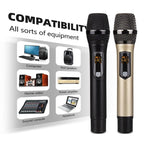 DEBRA A-25 UHF Wireless Rechargeable Microphone System for Stage KTV, One Mic, Two Mic
