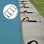 Swimming Pool Mesh Enclosure Stainless Steel Bar Buckle Swimming Pool Safety Cover Fixed Buckle, 3pcs/Pack