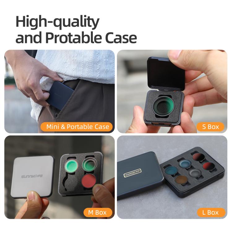For Insta360 GO Ultra Sunnylife Camera Lens Filter, Black Mist 1/4, CPL, MCUV, ND8, ND16, ND32, ND64, ND8PL, ND16PL, ND32PL, ND64PL, 3 in 1 Light Shadow, 3 in 1 Mixed Filter, 4 in 1 Mixed Filter, 4 in 1 ND, 4 in 1 NDPL, 6 in 1 Mixed Filter