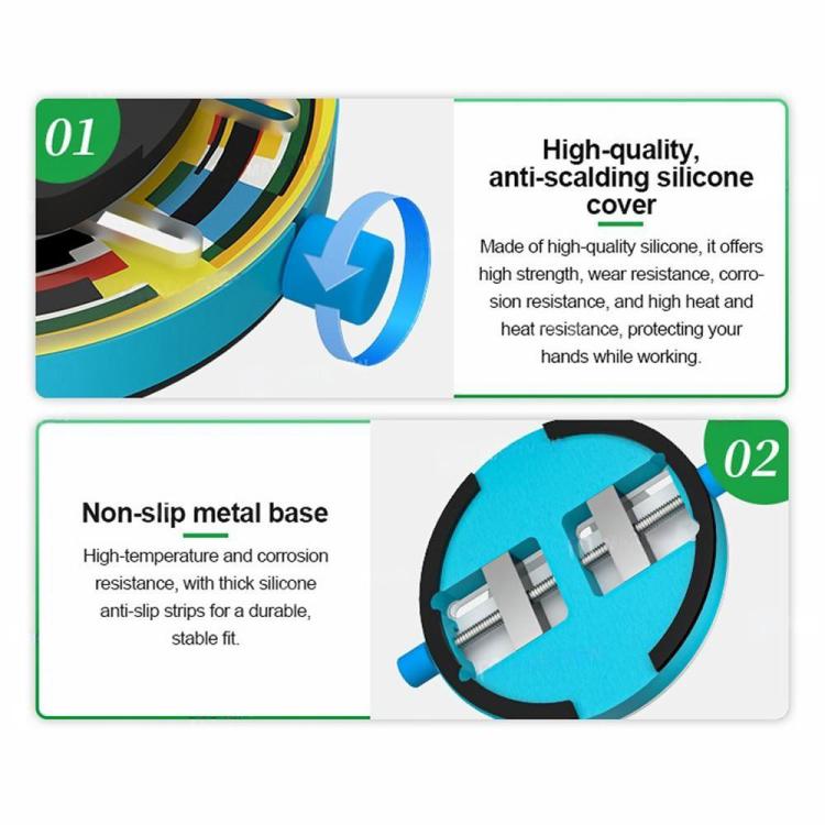 Relife RL-601Q Heat-Insulating Ring-Shaped Tempered Glass Motherboard Repair Fixture, Relife RL-601Q