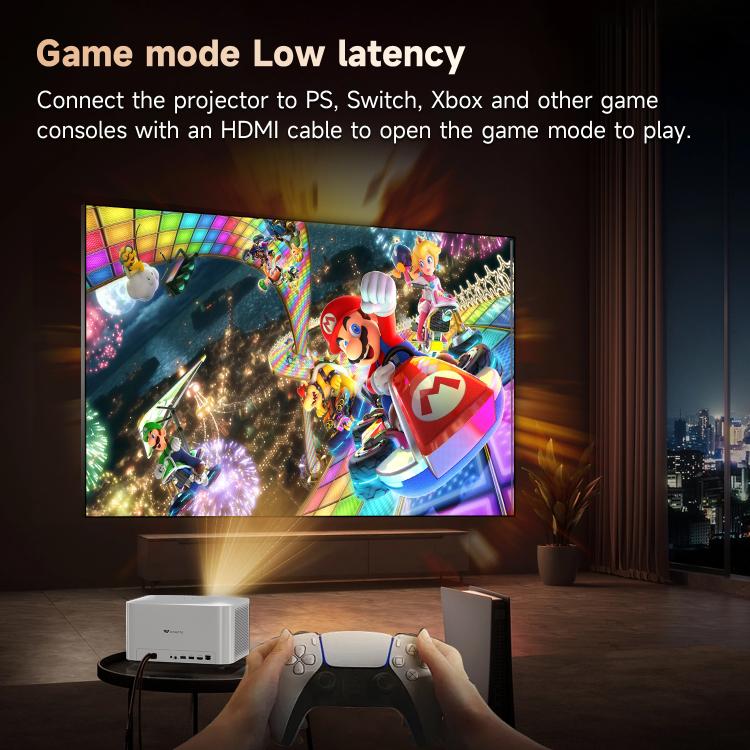 WOWOTO WWT-BL06E Android 9.0 4.45 inch LCD Display 1920x1080P 1000ANSI Smart Projector, WWT-BL06E