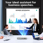 WOWOTO WWT-T10 Android 9.0 DLP 1920x1080P HD 350-400ANSI Smart Projector, WWT-T10