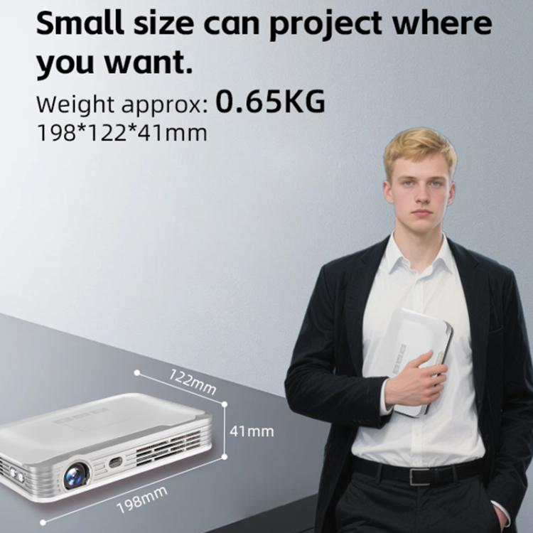 WOWOTO WWT-T10 Android 9.0 DLP 1920x1080P HD 350-400ANSI Smart Projector, WWT-T10