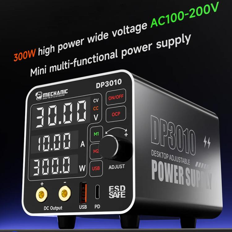 Mechanic DP3010 30V / 10A High Power Wide Voltage Mini Multi-functional Power Supply, EU Plug