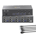 KCEVE KC-KVM403DH 4 IN 1 OUT DP/HD USB 3.0 4K 144Hz KVM Switch, EU Plug, US Plug, UK Plug, AU Plug