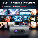 Q8 1080P 180ANSI LCD Display Smart Projector, 1GB+8GB Electric Focus, 1GB+8GB Auto Focus