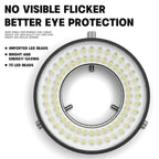 Luowei LS03 High Lumen 72LED Microscope Ring Light Source, Luowei LS03