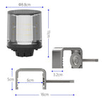 C3 Solar Traffic Light Roadblock Warning Light, C3(Metal Bracket), C3(Plastic Sleeve)