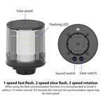 C3 Solar Traffic Light Roadblock Warning Light, C3(Metal Bracket), C3(Plastic Sleeve)