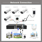 SriHome NVS008-AHD006 2MP HD 4-CH XVR NVR Camera Network Video Recorder Kit, NVS008-AHD006 4-CH