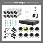SriHome NVS008-AHD006 2MP HD 8-CH XVR NVR Camera Network Video Recorder Kit, NVS008-AHD006 8-CH