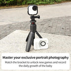 For Insta360 GO Ultra JSR LH Series 10X Macro Lens, Single Filter, With Hat Clip, With Frame + Hat Clip, With Frame + Selfie Stick