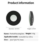 For Insta360 GO Ultra JSR LH Series 10X Macro Lens, Single Filter, With Hat Clip, With Frame + Hat Clip, With Frame + Selfie Stick