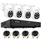 SriHome NVS008-AHD030 2MP HD 4-CH XVR NVR Camera Network Video Recorder Kit, NVS008-AHD030 2MP