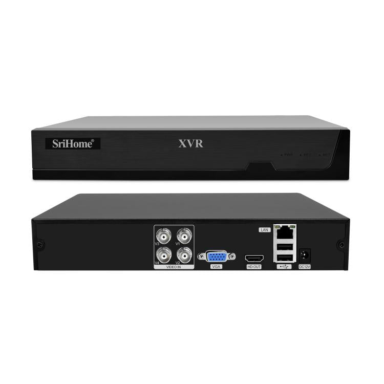 SriHome NVS008-AHD030 2MP HD 4-CH XVR NVR Camera Network Video Recorder Kit, NVS008-AHD030 2MP