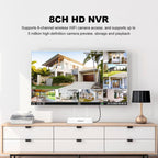 SriHome NVS009-IPC037 5MP 4-CH NVR WiFi IP Camera Kit, EU Plug, US Plug, UK Plug, AU Plug