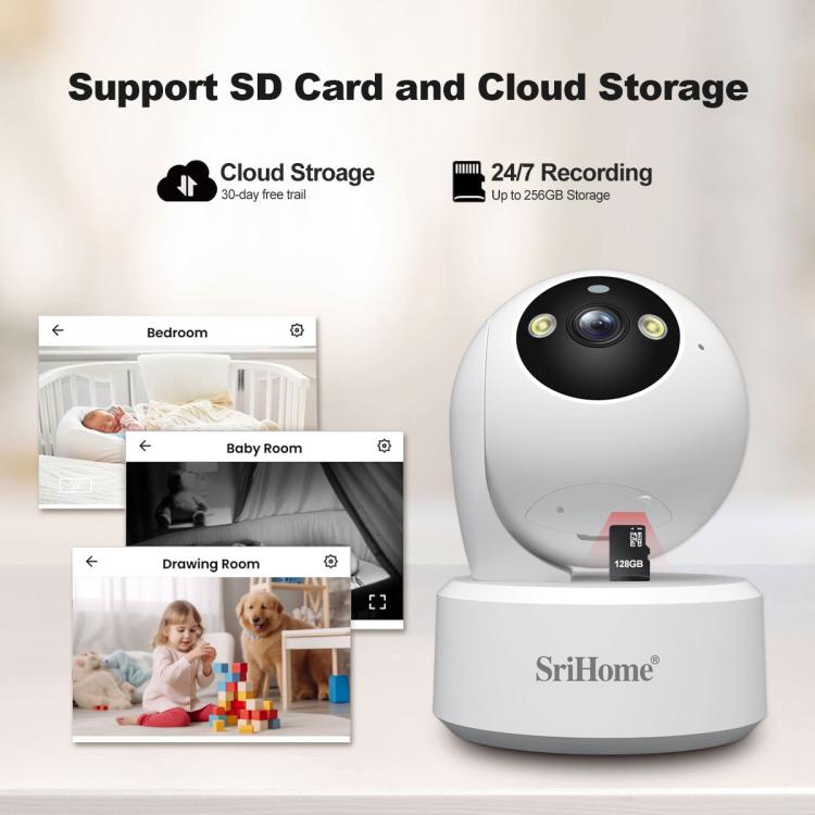 SriHome SH064 8MP HD Two-way Video Mini Camera Supports Night Vision, SH064