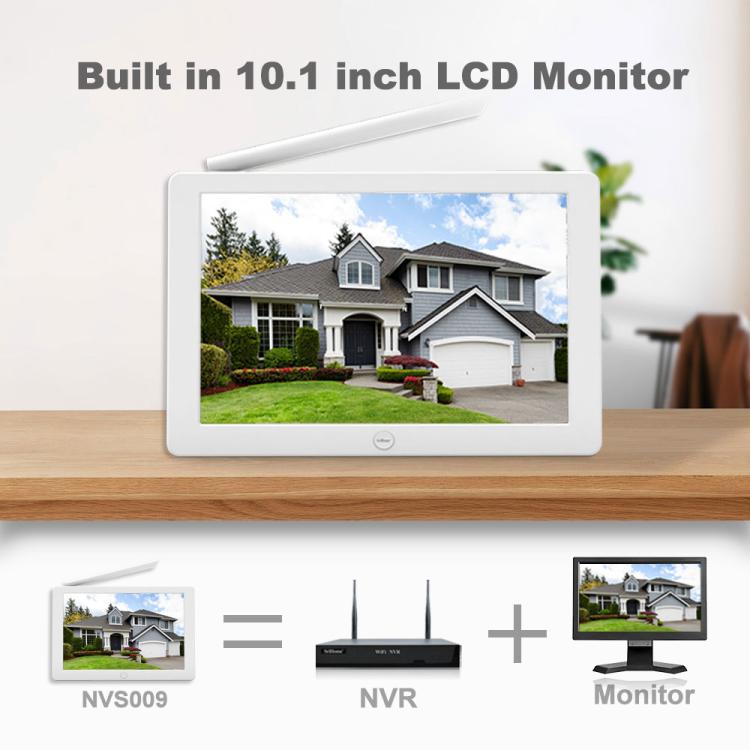 SriHome NVS009-IPC037 2MP 4-CH NVR WiFi IP Camera Kit, EU Plug, US Plug, UK Plug, AU Plug