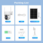 SriHome DH005 4MP 2K Low Power Consumption Wireless Security Camera System with Solar Panel, DH005