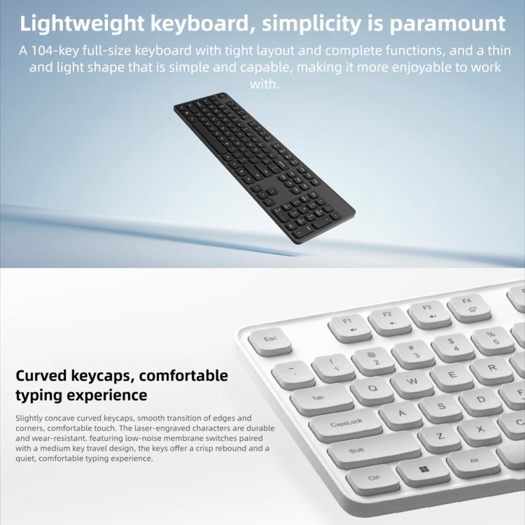 Original Xiaomi 2.4GHz Wireless Keyboard & Mouse Set 3, Gen3