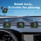 G21 Car HD Display GPS Speedometer Car OBD Meter Display Head-Up Display with Suction Cup Holder, G21