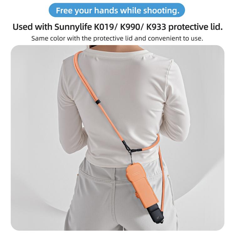 Sunnylife Neck Crossbody Strap Hanging Sling Hands-free Anti-fall Rope 1/4 Screw Neck Lanyard Shoulder Strap, For DJI OSMO Pocket 3