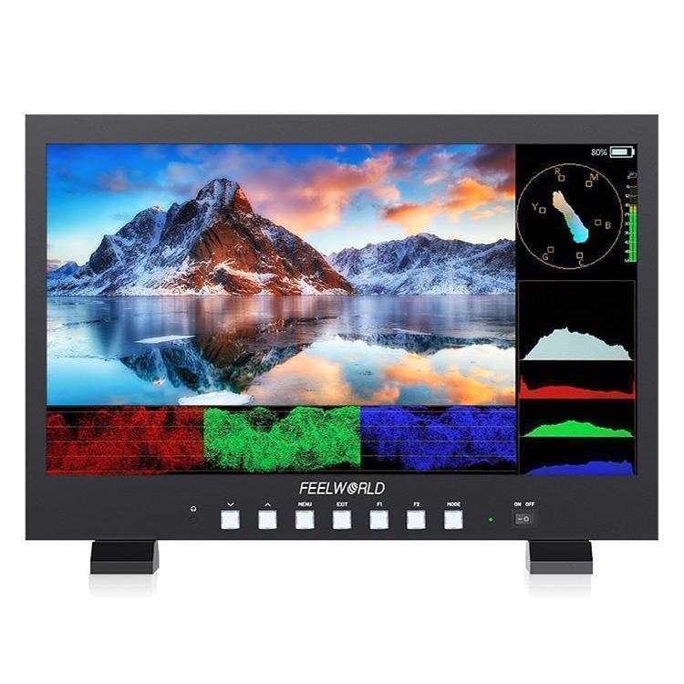 FEELWORLD FVM215-1000 21.5-inch Professional Production Broadcast Monitor High Brightness 1000nit Full HD IPS 4K 60Hz HDMI-compatible 3G-SDI Screen, UK Plug, US Plug, AU Plug, EU Plug