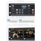 FEELWORLD Q41 Quad 4.5 inch 2RU Rackmount Monitor 3G-SDI 4K HDMI-compatible AV Input and Output, US Plug, EU Plug, UK Plug, AU Plug