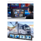 FEELWORLD Q41 Quad 4.5 inch 2RU Rackmount Monitor 3G-SDI 4K HDMI-compatible AV Input and Output, US Plug, EU Plug, UK Plug, AU Plug