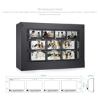 FEELWORLD Q41 Quad 4.5 inch 2RU Rackmount Monitor 3G-SDI 4K HDMI-compatible AV Input and Output, US Plug, EU Plug, UK Plug, AU Plug